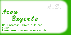 aron bayerle business card